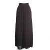 Elastic waist solid color pleated pants women casual loose free size wide leg trousers pants