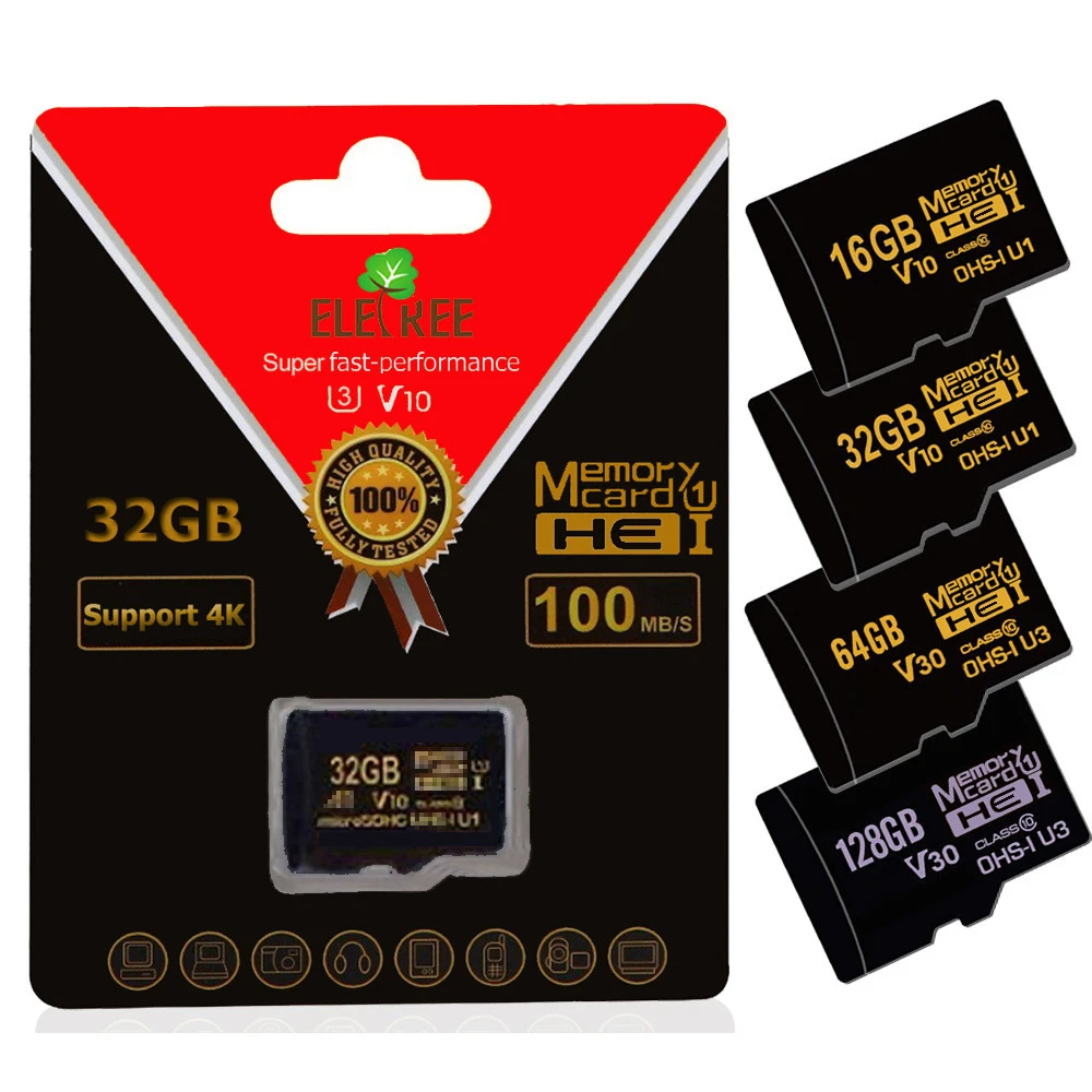Eletree china original Micro packing Capacity packing 32 gb tf 64gb 16gb memorias micro 128gb 32gb memory card