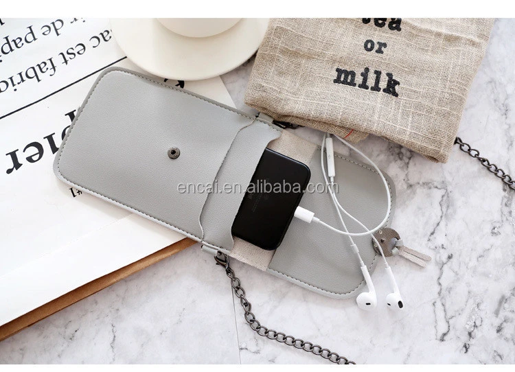 Encai Leather Neck Pouch for Phone