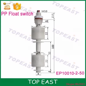EP10010-2-50 dual point control water level magnetic sensor circuit float switch GOOD New Length 100mm M10
