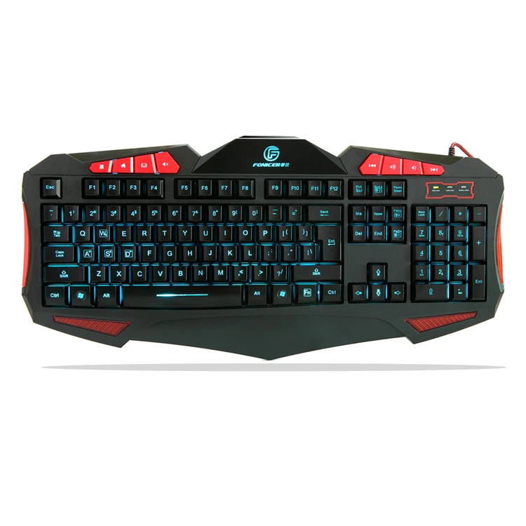 Ergonomic USB LED backlight gaming wired keyboard and mouse combo