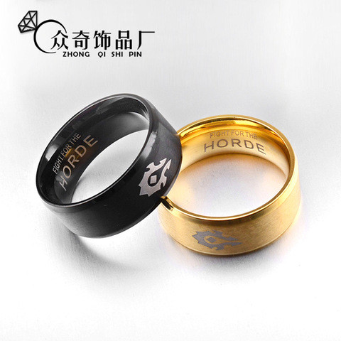 European and American classic fashion titanium steel game surrounding mens stainless steel ring