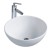 Import European style hot selling elegant design white ceramic round basin from China