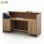 Import European style modern wholesale 2 person white plywood material used small beauty salon reception desk from China