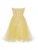 Import Exquisite Yellow Sweetheart Beaded Top Short Puffy Homecoming Dresses from China