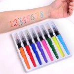 Face and Body Paint Marker with Fine Tip Brush, Face Paint Crayons
