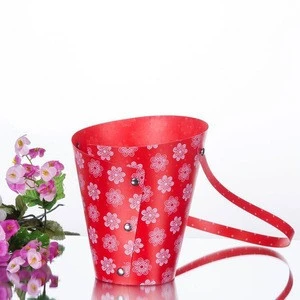 Factory custom printed high grade flower cylinder luxury round box for flowers sleeves