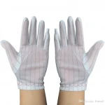 Factory customization HZ-4501 ESD Polyester Antistatic Cleanroom  Static Discharge mitten