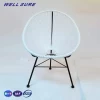 Factory Directly Armchair Indoor Outdoor Furniture White PE Rattan Metal Garden Chair