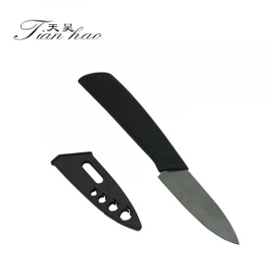 factory price black blade ABS handle ceramic kitchen fruit knife knives