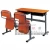Import Factory Price School Furniture Wooden Students Desk and Chair Bench from China