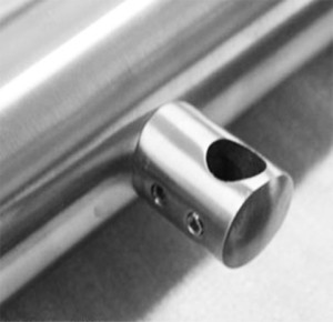 Factory price stainless steel cross bar holder handrail fittings accessories round bar holder 13.16.19 mm