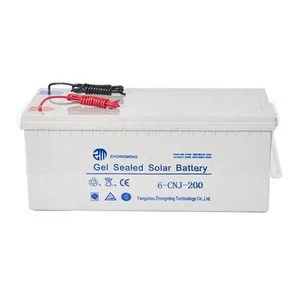 Factory Prices Top Grade 12V Gel Agm Battery Solar Battery 200ah For PV Energy Storage Use