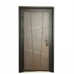 Factory sale modern design soundproof aluminum armored door with heat preservation performance