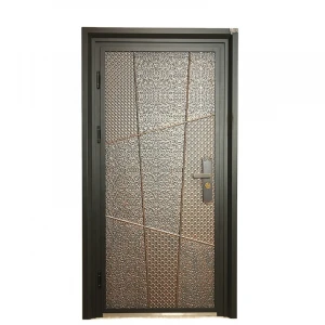 Factory sale modern design soundproof aluminum armored door with heat preservation performance