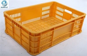 Factory sell 600*415*180mm plastic crate for agriculture vegetable and fruits stackable bin