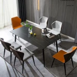 Factory wholesale Scandinavian marble dining table set