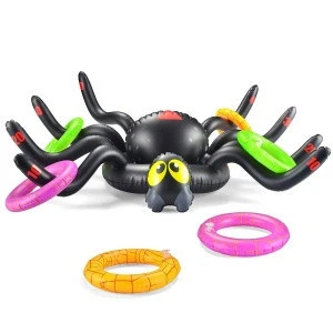 Family Indoor Outdoor Animal Game Toy  Giant Inflatable Spider Hat Ring Toss  Halloween Party &amp; Christmas  Game