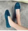 Fashion Breathable Suede Cow Leather Ladies Shoes Flat Loafers For Women