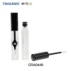Fashion Cosmetics Unique Liquid Lipstick Container Cylinder Plastic Black Clear Lip Gloss Packaging Tubes With Brush