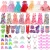 Import Fashion Dollhouse Furniture 44 Items/Set=Wardrobe +11 Clothes +10 Shoes +10 Hanger +12 Accessories For Barbie DIY Game from China