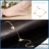Fashion gold plated jewelry 3 Elephants inlay zirconia design 18K gold anklet chain