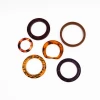 Fashion new custom design small o ring round resin plastic brown handbag belt buckles for coat dresses women by Chinese factory