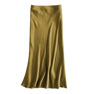 Fashion new luxury pearlite silk waist skirt silk bust skirt summer