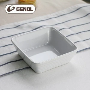 Fashion product multi-function ceramic white porcelain square oven bakeware baking dish