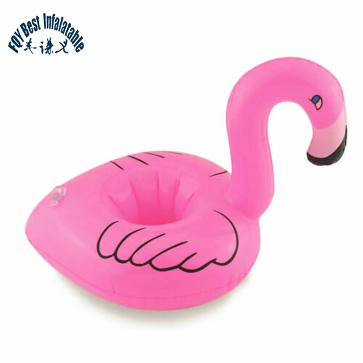 FESTIVAL inflatable FLAMINGO custom PVC Cup-DRINK holder Float to Your Beverage  Beach Parties swimming pool floating tray sale