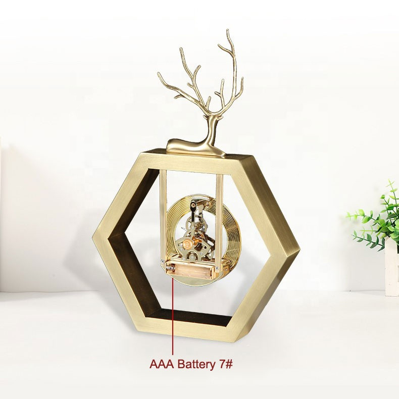 Buy Fine Copper Table Clock Bedroom Classroom Battery Style Quartz ...