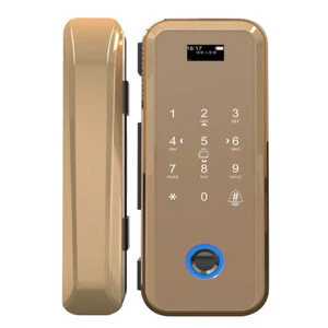 fingerprint door lock for glass door,bluetooth smart glass door lock,remote sliding door lock for security system