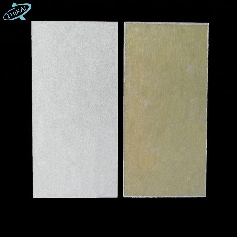 Fireproof and sound absorbing glass wool ceiling panel/ fiberglass acoustic ceiling board