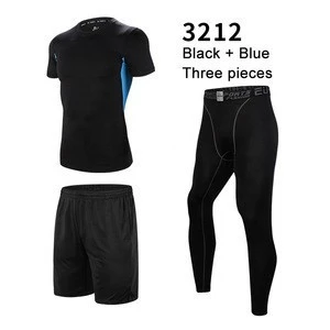 Fitness  Sports Suit, Tights Mens Short Sleeved  Clothes, Fast Dry  T-shirt, Running Training Sweatjogging Wear