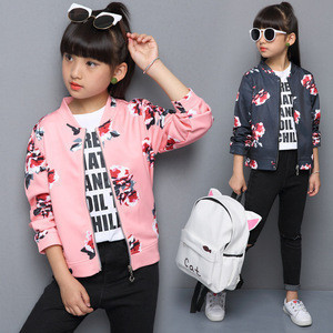 girls floral bomber jacket