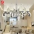 Import Flying Lighting round stainless steel live room drop led crystal chandelier lamp pendant light from China