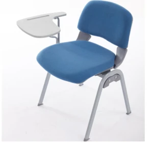 Foldable conference training chair with writing pad