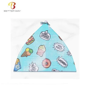 Foldable food cover with color printed