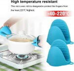 Food Grade Silicone Heat-resisting Kitchen Oven Gloves, Portable Baking Mitts