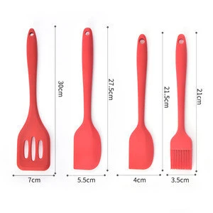 Food grade silicone kitchen utensils heat resistant cooking utensil set 5 pcs