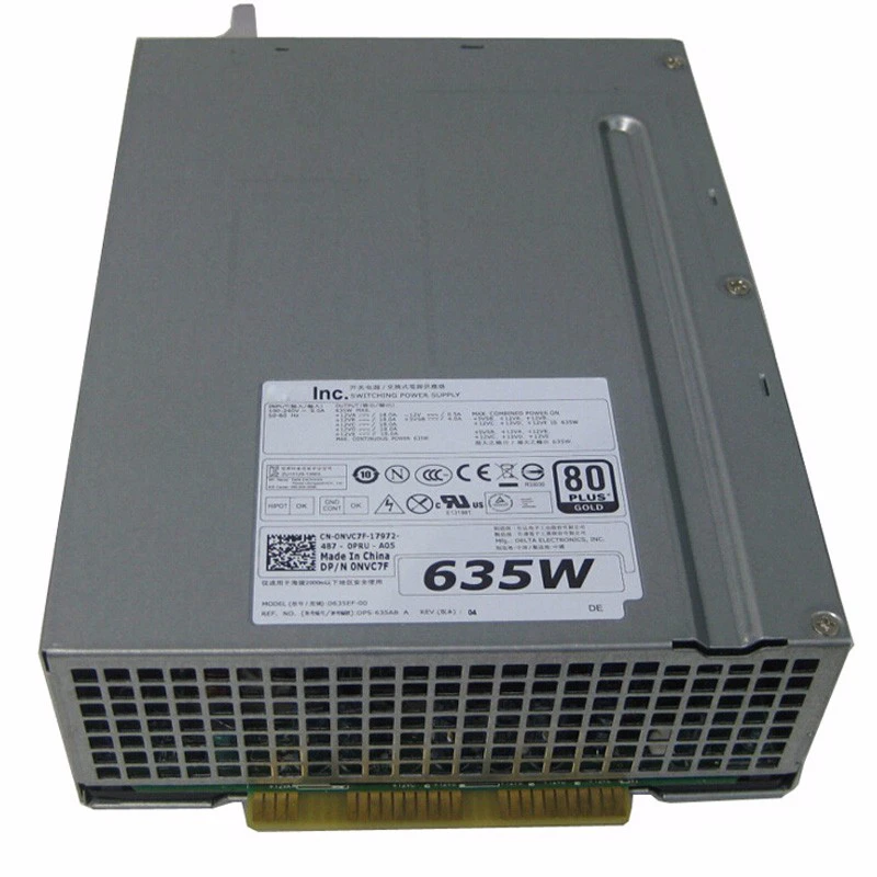 For Dell Precision T5600 T3600 NVC7F 0NVC7F CN-0NVC7F D635EF-00 635W 100-240V~9.0A Affordable Power Supply for Server