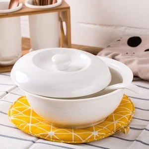For family use high white soup tureen set
