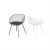 Import Free Sample Chrome White Black Iron Rrame Wire Side Dining Chair from China
