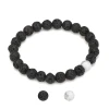 free sample Hot Selling Wholesale Custom 8mm Volcanized Rock Beads Stretch Natural Stone Lava Bead Bracelet