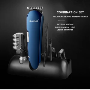 Free shipping 5 in1Multi-function Hair Clipper USB/Plug Charging Electric Hair Clipper Nose Hair Trimmer Shaving KM-550