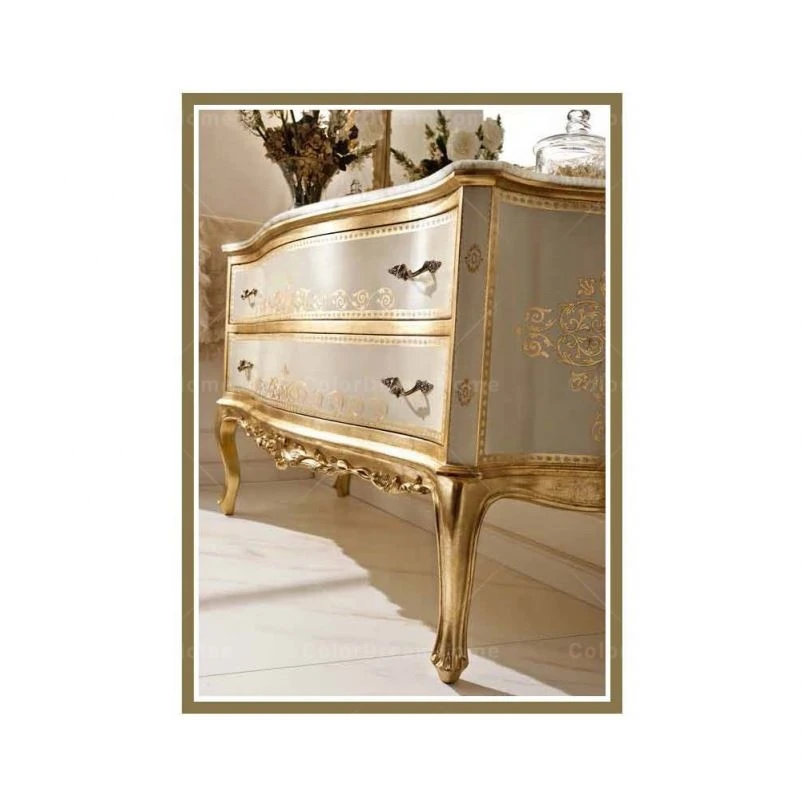 French luxury bathroom furniture golden bathroom vanity cabinets