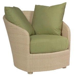 Fresh look light green and beige color synthetic wicker set made with HDPE rattan materials garden furniture sale