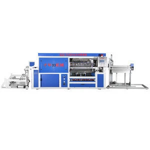 Full automatic plastic vacuum forming fast food lunch box making thermoforming machine thermo forming machine