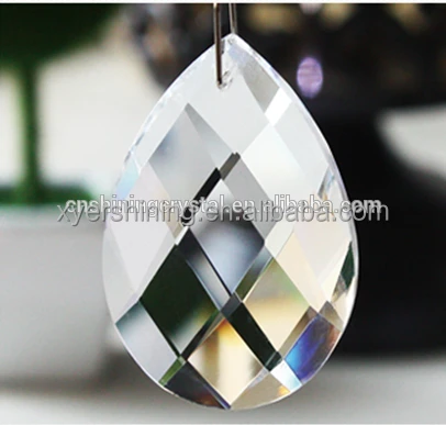 Full cut rectangular crystal chandelier lighting accessories lighting parts for lamp parts
