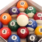 Full Size UK Regulation 16 Spots and Stripes Pool Ball Set 2